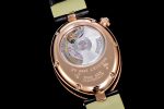 Reine de Naples YG ZF 1:1 Best Edition White Roman Dial Diamonds Bezel on Black Leather Strap A537 - Image 9
