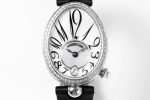 Reine de Naples 8918BB SS ZF 1:1 Best Edition White MOP Dial Diamonds Bezel on Black Fabric Strap A537 - Image 2