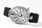 Reine de Naples 8918BB SS ZF 1:1 Best Edition White MOP Dial Diamonds Bezel on Black Fabric Strap A537 - Image 7