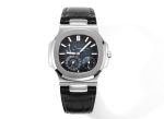 Nautilus 5712 SS PF Best Edition Blue Dial on Black Leather Strap A23J