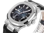 Nautilus 5712 SS PF Best Edition Blue Dial on Black Leather Strap A23J - Image 2