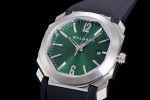 Octo 41mm SS BVF 1:1 Best Edition Green Dial On Black Rubber Strap Miyota 9015 - Image 3
