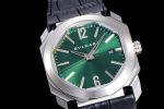 Octo 41mm SS BVF 1:1 Best Edition Green Dial On Black Leather Strap Miyota 9015 - Image 2