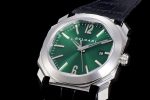 Octo 41mm SS BVF 1:1 Best Edition Green Dial On Black Leather Strap Miyota 9015 - Image 3