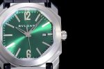 Octo 41mm SS BVF 1:1 Best Edition Green Dial On Black Leather Strap Miyota 9015 - Image 4
