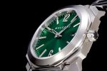 Octo 41mm SS BVF 1:1 Best Edition Green Dial On Black Leather Strap Miyota 9015 - Image 6