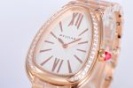 Serpenti Seduttori Watch RG BVF 1:1 Best Edition White Dial Diamonds Bezel on RG Bracelet ETA Quartz - Image 6