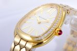 Serpenti Seduttori Watch YG BVF 1:1 Best Edition White Dial Diamonds Bezel on YG Bracelet ETA Quartz - Image 7