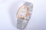 Serpenti Seduttori Watch SS BVF 1:1 Best Edition White Dial RG Bezel on SS Bracelet ETA Quartz - Image 3