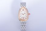 Serpenti Seduttori Watch SS BVF 1:1 Best Edition White Dial Diamonds RG Bezel on SS Bracelet ETA Quartz
