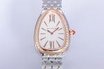 Serpenti Seduttori Watch SS BVF 1:1 Best Edition White Dial Diamonds RG Bezel on SS Bracelet ETA Quartz - Image 4