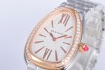 Serpenti Seduttori Watch SS BVF 1:1 Best Edition White Dial Diamonds RG Bezel on SS Bracelet ETA Quartz - Image 5