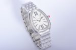 Serpenti Seduttori Watch SS BVF 1:1 Best Edition Silver Markers On White Dial Diamonds Bezel on SS Bracelet ETA Quartz - Image 2