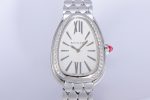 Serpenti Seduttori Watch SS BVF 1:1 Best Edition Silver Markers On White Dial Diamonds Bezel on SS Bracelet ETA Quartz - Image 5