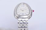 Serpenti Seduttori Watch SS BVF 1:1 Best Edition Silver Markers On White Dial Diamonds Bezel on SS Bracelet ETA Quartz - Image 6