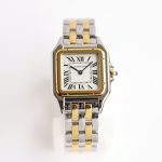 Panthère 22mm BVF 1:1 Best Edition SS/YG White Dial on SS/YG Bracelet Ronda Quartz