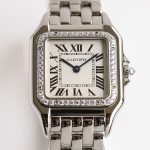 Panthère 22mm BVF 1:1 Best Edition SS White Dial Diamonds Bezel on SS Bracelet Ronda Quartz - Image 3