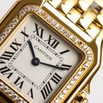 Panthère 27mm BVF 1:1 Best Edition YG White Dial Diamonds Bezel on YG Bracelet Ronda Quartz - Image 4