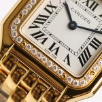 Panthère 27mm BVF 1:1 Best Edition YG White Dial Diamonds Bezel on YG Bracelet Ronda Quartz - Image 5