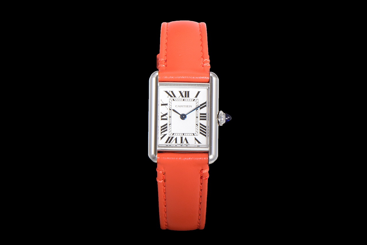 Cartier Tank Must Small C-Red SS/LE White K11 Sw Qtz