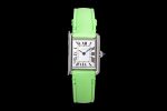 Cartier Tank Must Small C-Green SS/LE White K11 Sw Qtz