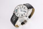 Ronde Solo de Cartier 42mm 3WF 1:1 Best Edition White Dial on Black Leather Strap MIYOTA 9015 - Image 3