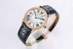 Ronde Solo de Cartier 42mm 3WF 1:1 Best Edition White Dial on Black Leather Strap MIYOTA 9015 - Image 4