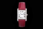 CAR0535B – Cartier Tank Must Large Dia Red SS/LE Wht K11 Sw Qtz