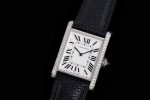 CAR0535C – Cartier Tank Must Large Dia Blk SS/LE Wht K11 Sw Qtz - Image 3