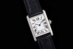 CAR0534C – Cartier Tank Must Small Dia Blk SS/LE Wht K11 Sw Qtz - Image 2