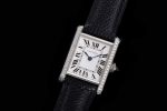 CAR0534C – Cartier Tank Must Small Dia Blk SS/LE Wht K11 Sw Qtz - Image 3