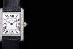 CAR0534C – Cartier Tank Must Small Dia Blk SS/LE Wht K11 Sw Qtz - Image 4