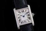CAR0534C – Cartier Tank Must Small Dia Blk SS/LE Wht K11 Sw Qtz - Image 5