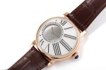 Rotonde de Cartier Mystery RG White Dial on Brown Leather Strap Asia 9981 - Image 5