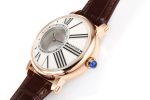 Rotonde de Cartier Mystery RG White Dial on Brown Leather Strap Asia 9981 - Image 7