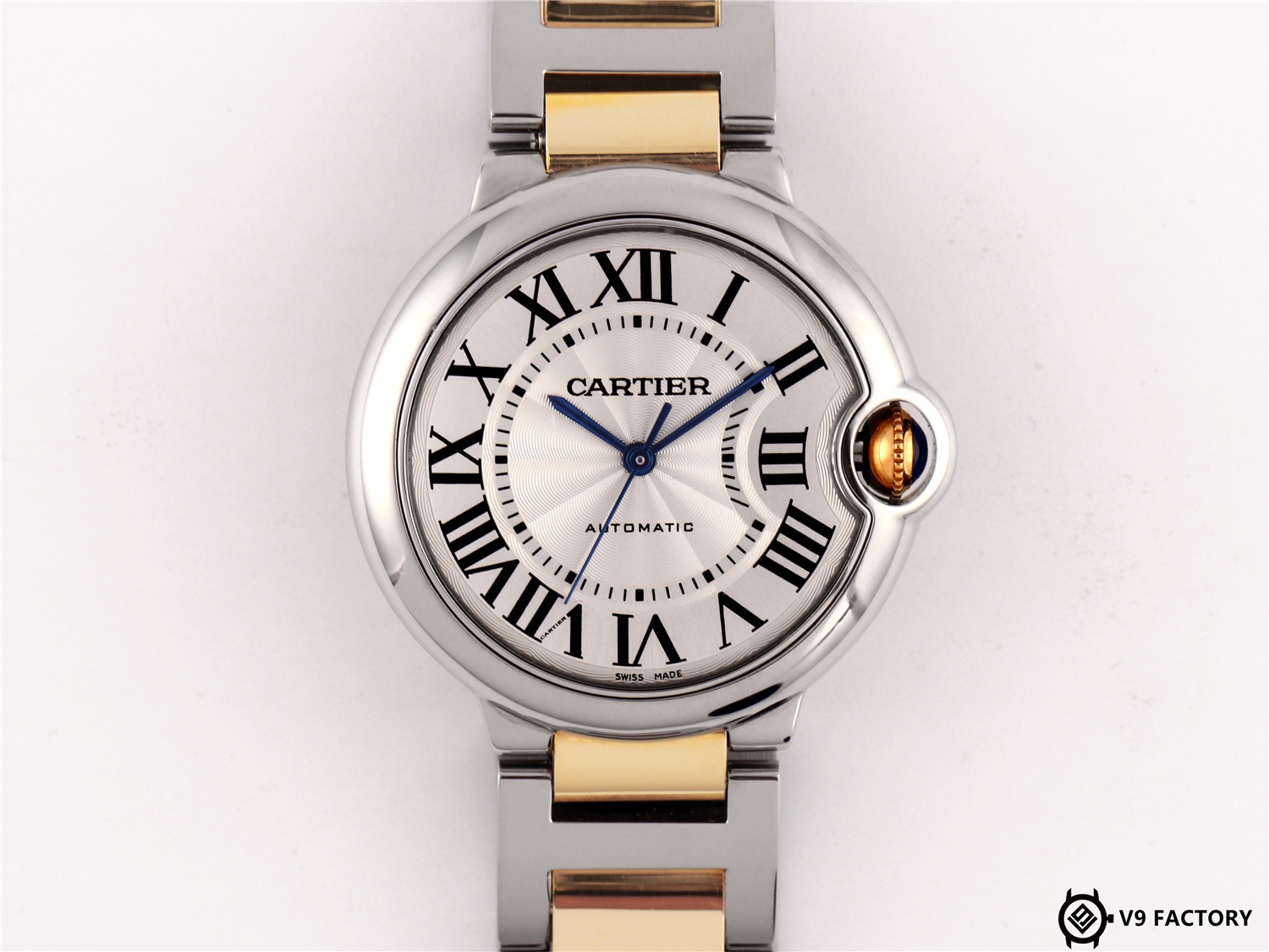 Ballon Bleu 33mm SS/RG 9VF 1:1 Best Edition White Dial on SS/RG Bracelet A076