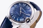 Ballon Bleu 42mm SS AF 1:1 Best Edition Blue Texture Dial on Blue Crocodile Strap A2824 - Image 4