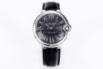 Ballon Bleu 42mm SS AF 1:1 Best Edition BlackTexture Dial on Black Crocodile Strap A2824