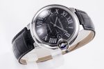 Ballon Bleu 42mm SS AF 1:1 Best Edition BlackTexture Dial on Black Crocodile Strap A2824 - Image 5