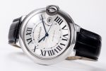 Ballon Bleu 42mm SS AF 1:1 Best Edition White Texture Dial on Black Crocodile Strap A2824 - Image 7