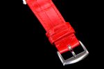 Long Island Ladies SS Diamonds Bezel ZF 1:1 Mother of Pearl Dial on Red Leather Strap Swiss Ronda Quartz - Image 7