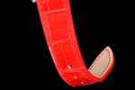 Long Island Ladies SS Diamonds Bezel ZF 1:1 Mother of Pearl Dial on Red Leather Strap Swiss Ronda Quartz - Image 8