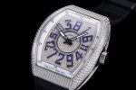Vanguard V45 SS Full Paved Diamonds ABF Full Diamonds Dial on Black Gummy Strap A2824 - Image 3