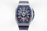 Vanguard V45 Yachting SS ABF 1:1 Best Edition Blue Textured Dial on Blue Gummy Strap A2824