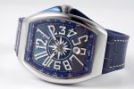 Vanguard V45 Yachting SS ABF 1:1 Best Edition Blue Textured Dial on Blue Gummy Strap A2824 - Image 4