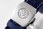 Vanguard V45 Yachting Full DIamonds SS ABF 1:1 Best Edition Blue Textured Dial on Blue Gummy Strap A2824 - Image 8