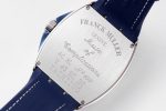 Vanguard V45 Yachting Full DIamonds SS ABF 1:1 Best Edition Blue Textured Dial on Blue Gummy Strap A2824 - Image 9
