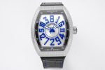 Vanguard V45 SS All-Diamond ABF Best Edition white textured dial black rubber strap Miyota 9015