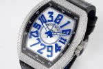 Vanguard V45 SS All-Diamond ABF Best Edition white textured dial black rubber strap Miyota 9015 - Image 4