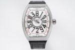 Vanguard V45 SS All-Diamond ABF Best Edition white textured dial black rubber strap Miyota 9015